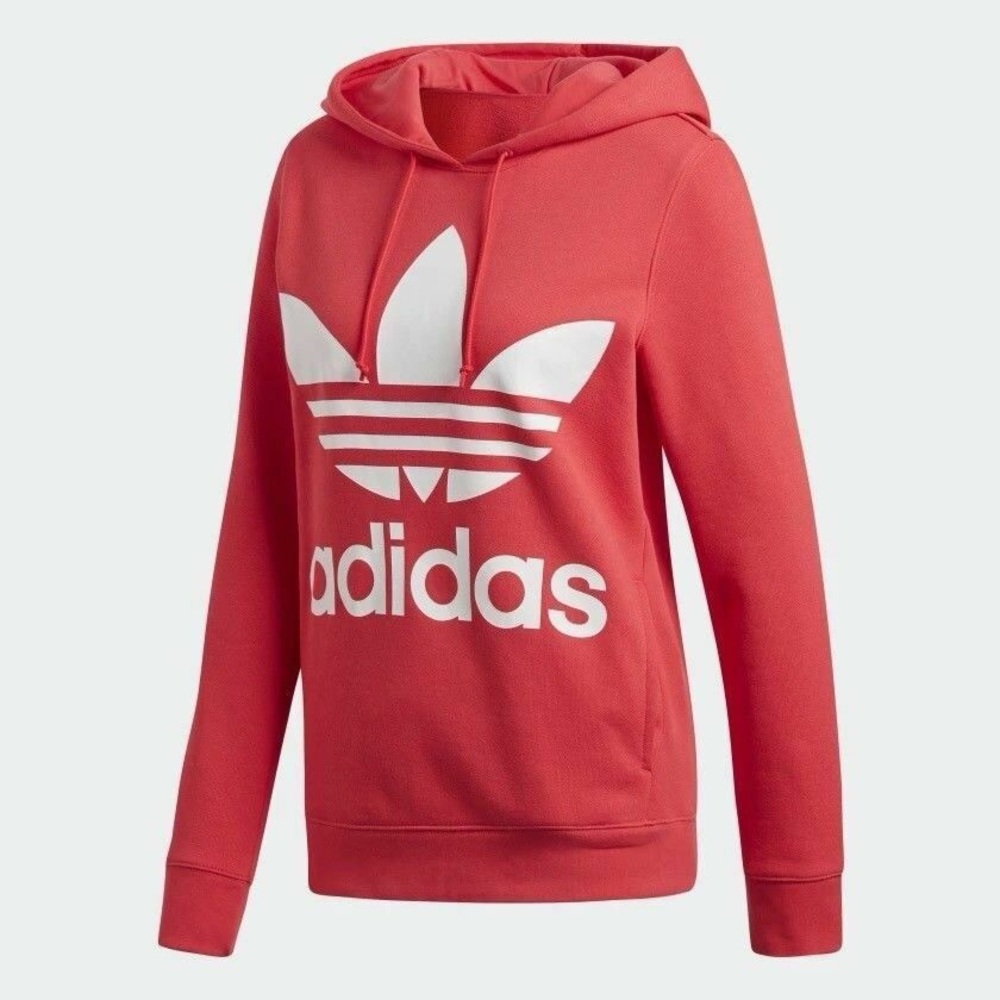 Adidas Trefoil Pullover Hoodie (coral red)